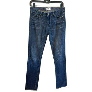 Paige Denim Skyline Straight 4 Way Stretch Slim Straight Jeans 27 Dark wash